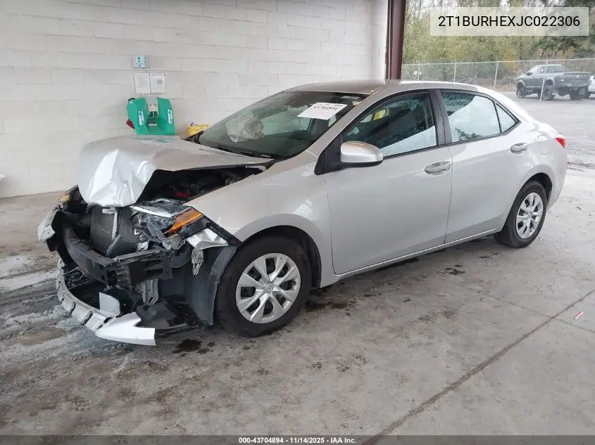 2T1BURHEXJC022306 2018 Toyota Corolla L