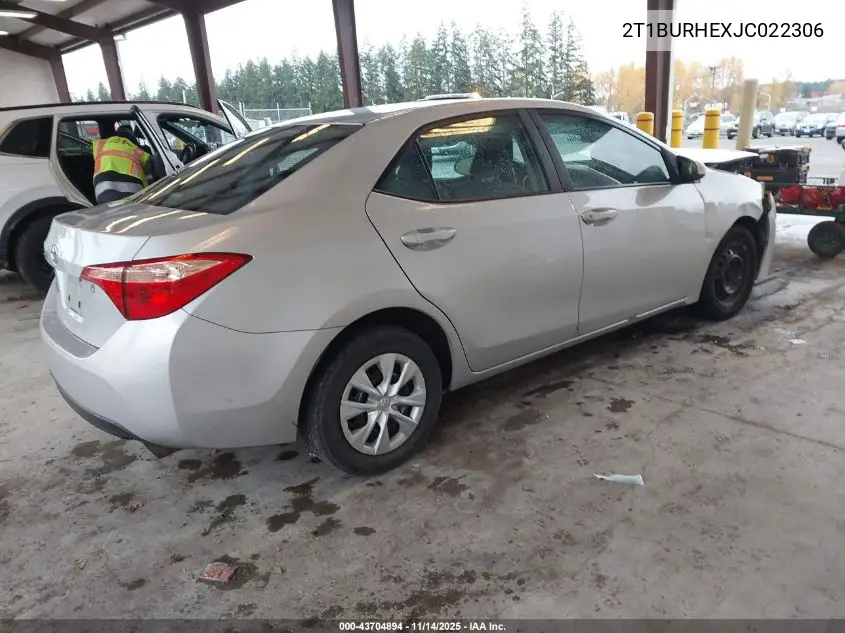 2T1BURHEXJC022306 2018 Toyota Corolla L