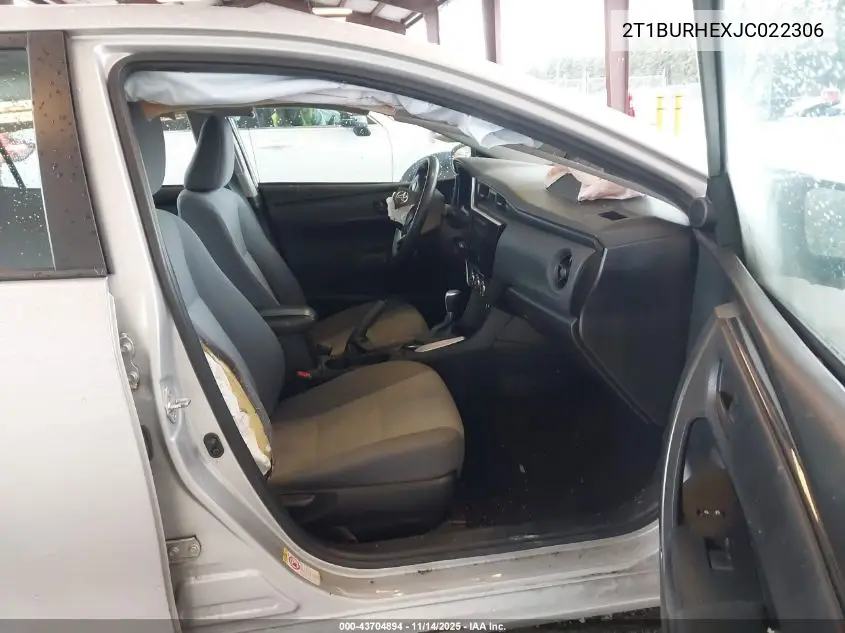 2T1BURHEXJC022306 2018 Toyota Corolla L