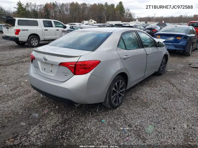 2T1BURHE7JC972588 2018 Toyota Corolla Se