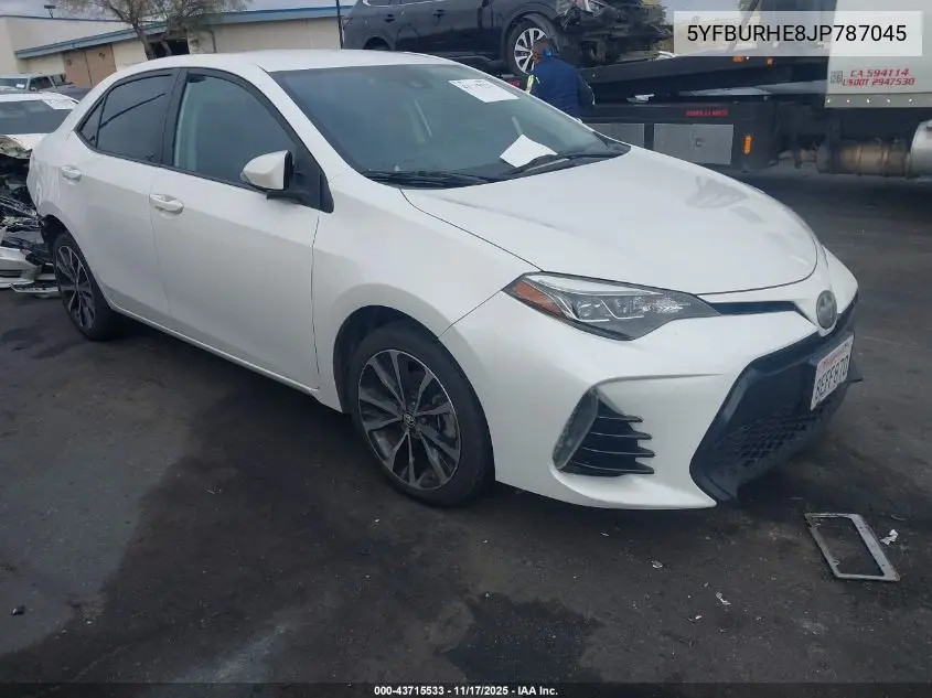 5YFBURHE8JP787045 2018 Toyota Corolla Se