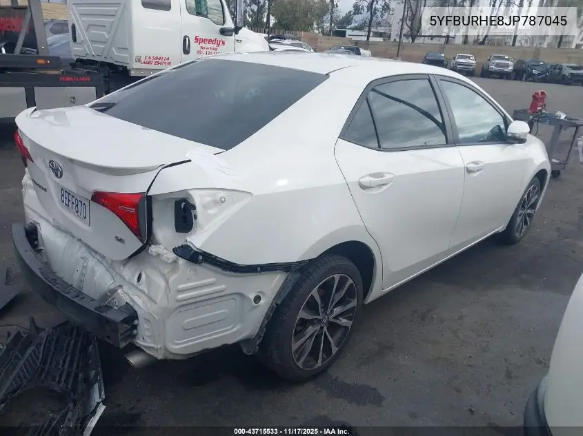 5YFBURHE8JP787045 2018 Toyota Corolla Se