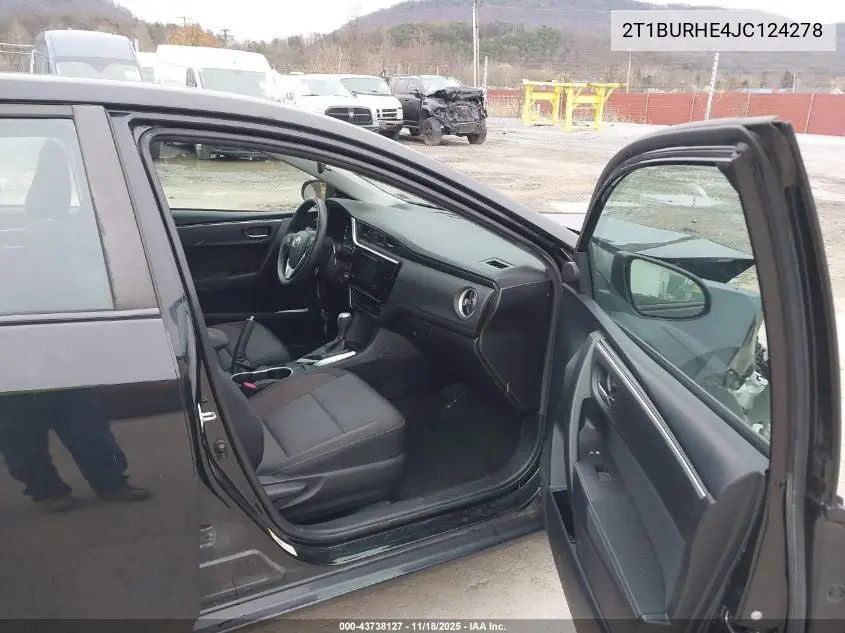 2T1BURHE4JC124278 2018 Toyota Corolla Le