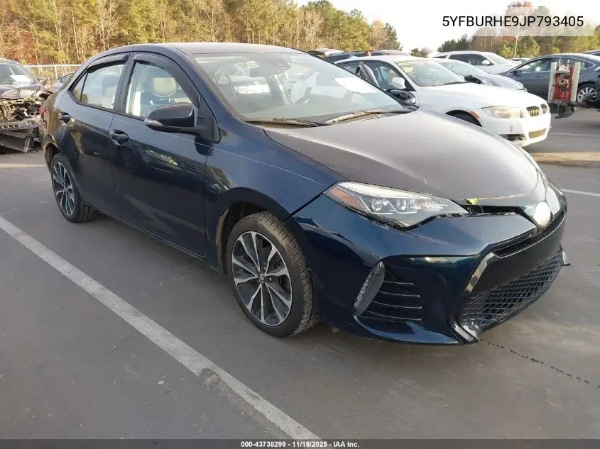5YFBURHE9JP793405 2018 Toyota Corolla Se