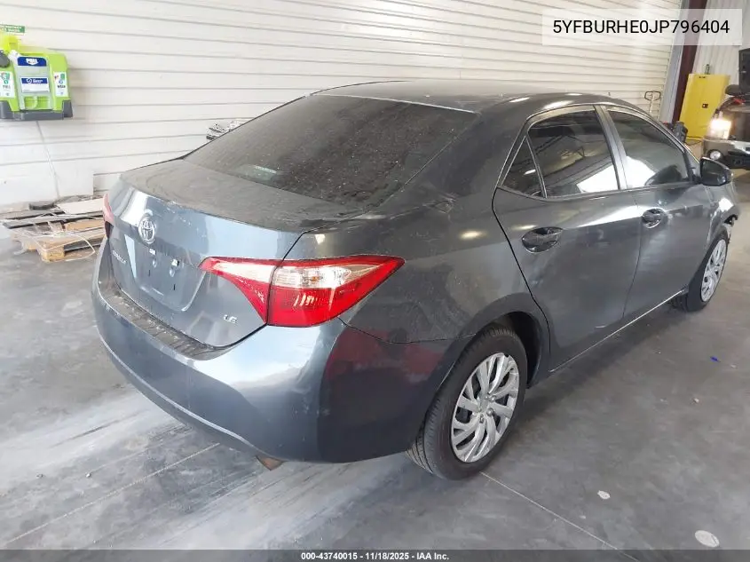 5YFBURHE0JP796404 2018 Toyota Corolla Le