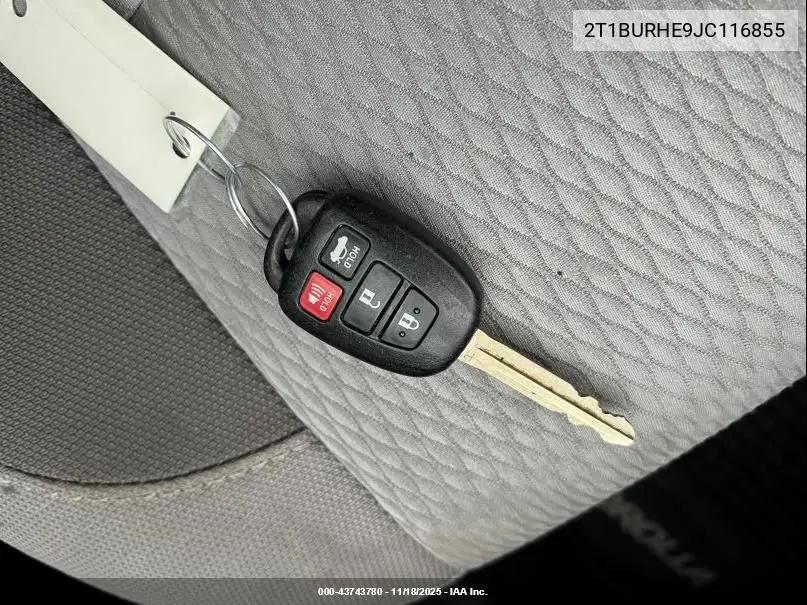 2T1BURHE9JC116855 2018 Toyota Corolla Le