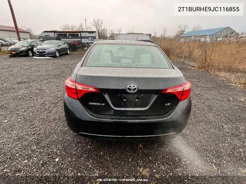 2T1BURHE9JC116855 2018 Toyota Corolla Le