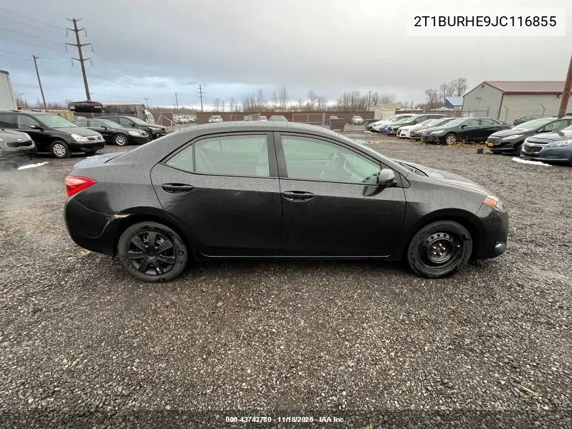 2T1BURHE9JC116855 2018 Toyota Corolla Le