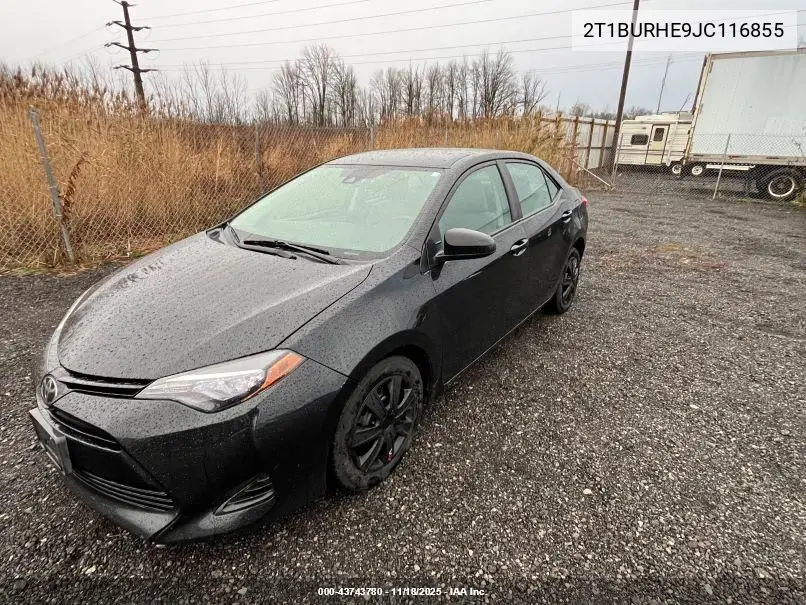 2T1BURHE9JC116855 2018 Toyota Corolla Le