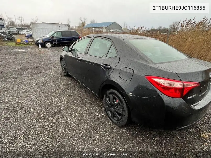 2T1BURHE9JC116855 2018 Toyota Corolla Le