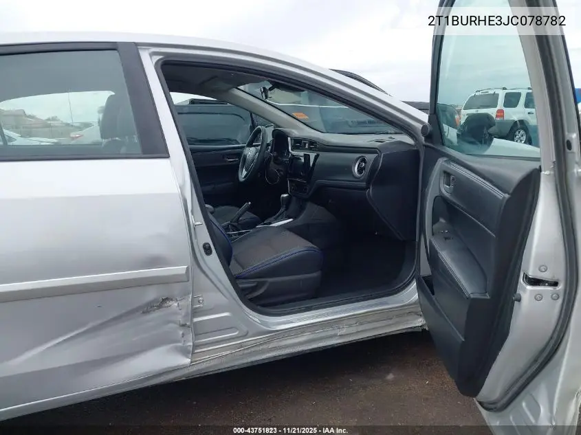 2T1BURHE3JC078782 2018 Toyota Corolla Se