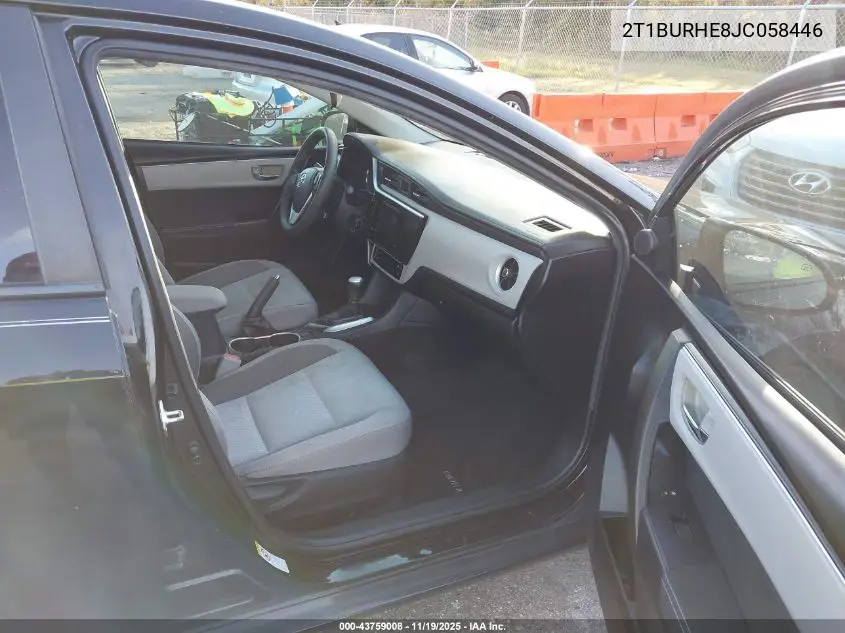 2T1BURHE8JC058446 2018 Toyota Corolla Le