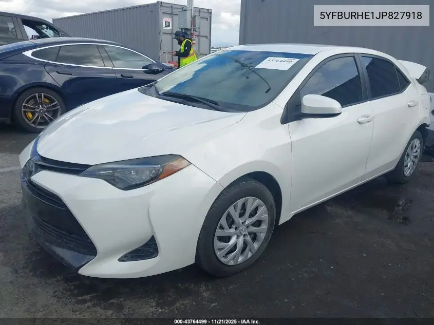 5YFBURHE1JP827918 2018 Toyota Corolla Le