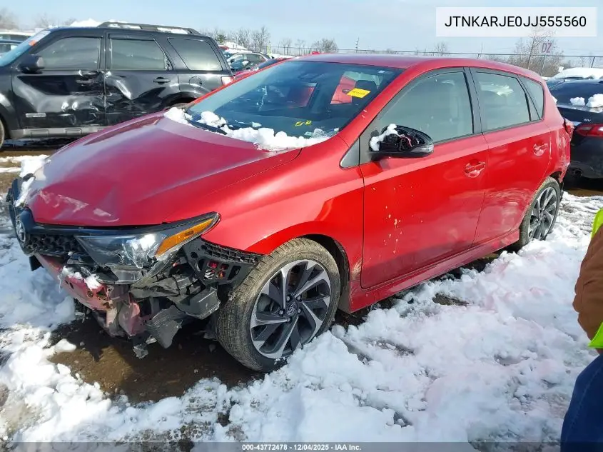 JTNKARJE0JJ555560 2018 Toyota Corolla Im