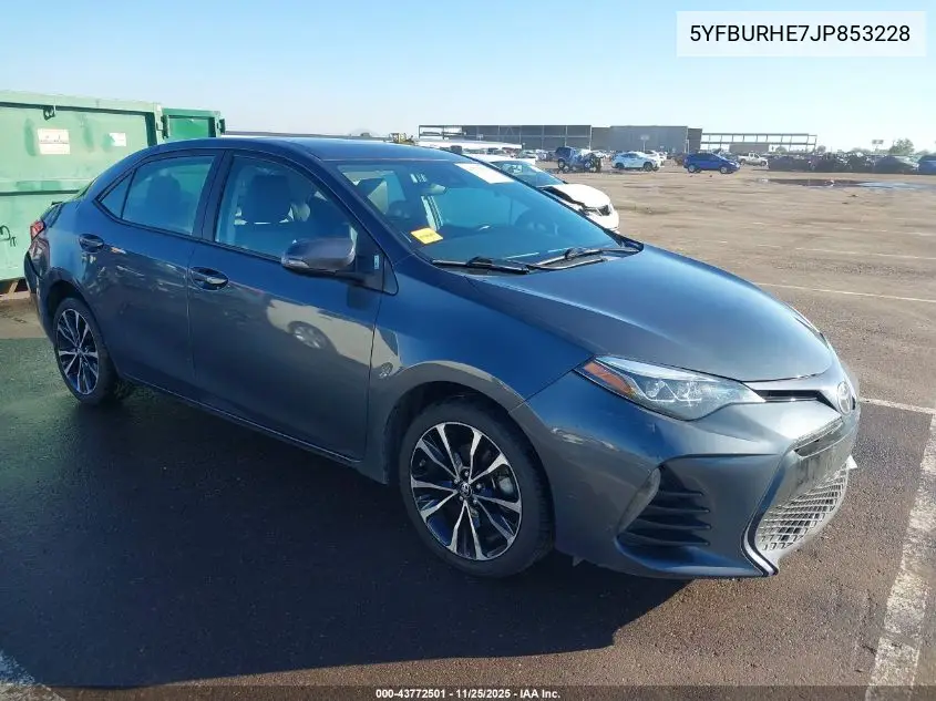 5YFBURHE7JP853228 2018 Toyota Corolla Xse