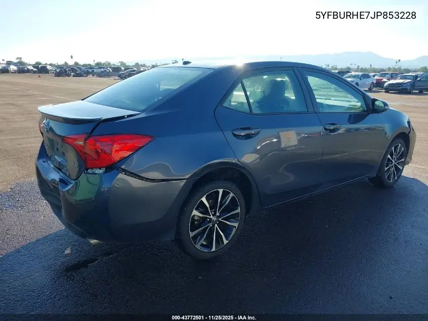 5YFBURHE7JP853228 2018 Toyota Corolla Xse