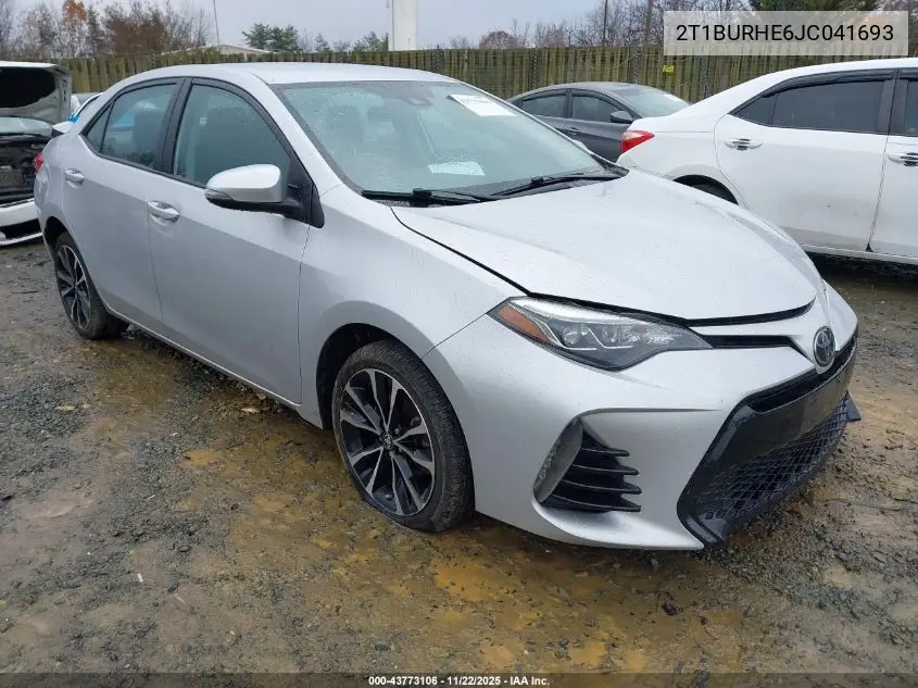2T1BURHE6JC041693 2018 Toyota Corolla Se