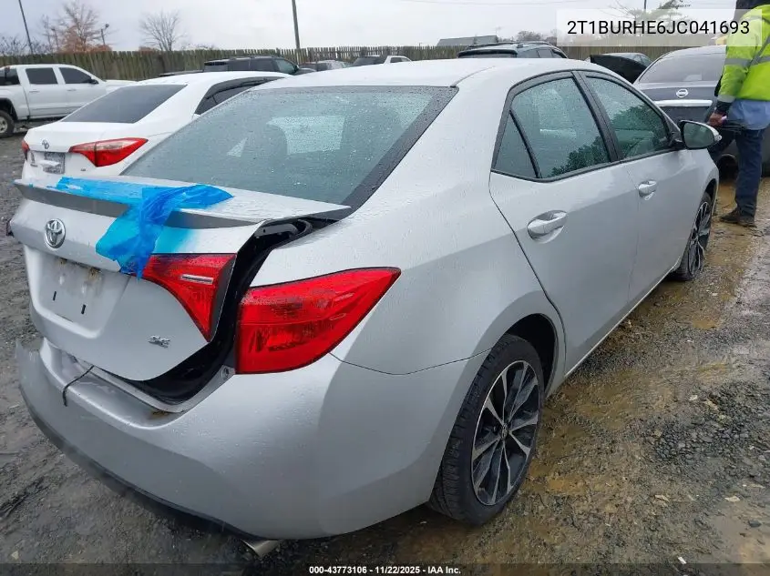 2T1BURHE6JC041693 2018 Toyota Corolla Se