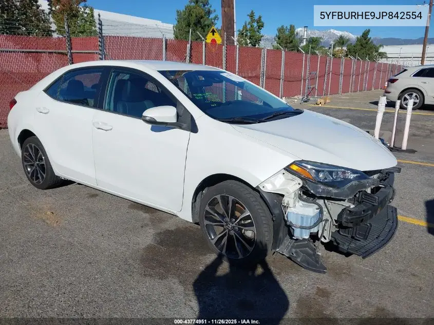 5YFBURHE9JP842554 2018 Toyota Corolla Se