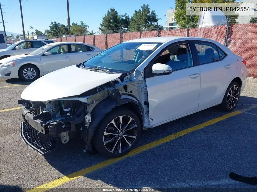5YFBURHE9JP842554 2018 Toyota Corolla Se