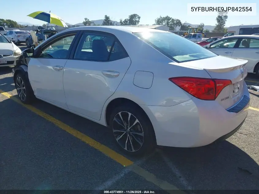 5YFBURHE9JP842554 2018 Toyota Corolla Se