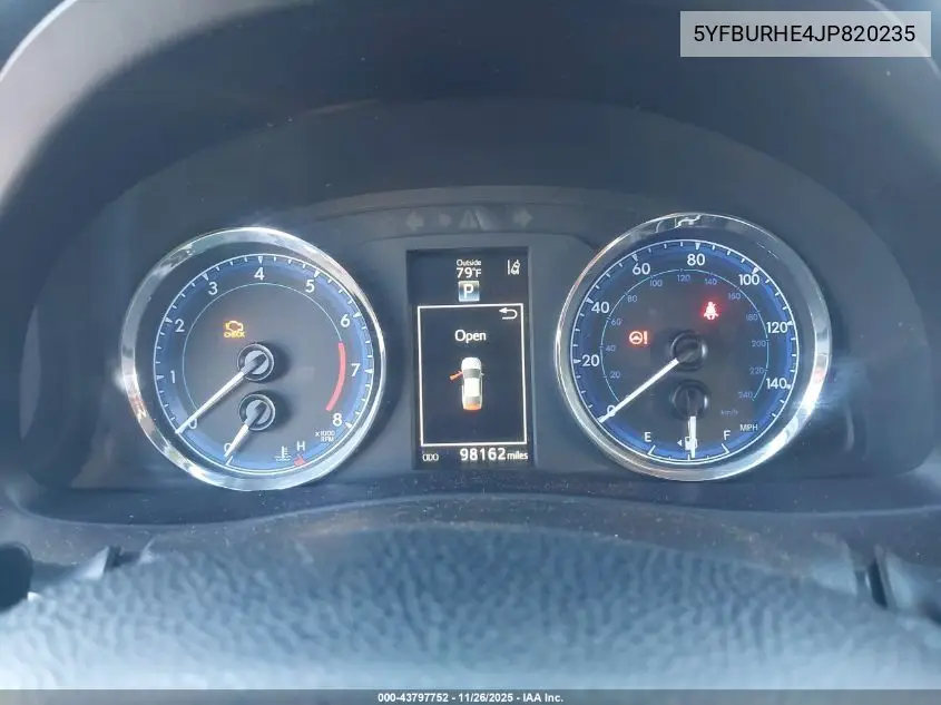 5YFBURHE4JP820235 2018 Toyota Corolla Se