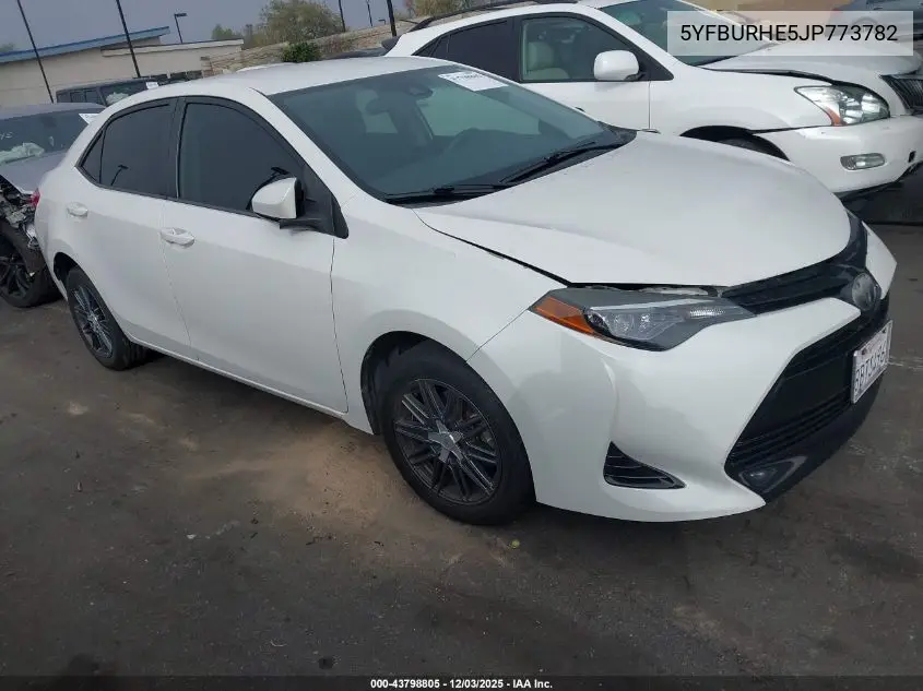 5YFBURHE5JP773782 2018 Toyota Corolla Le