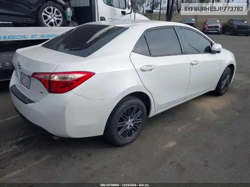 5YFBURHE5JP773782 2018 Toyota Corolla Le