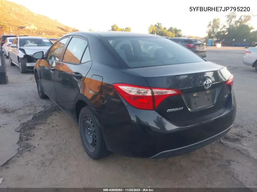5YFBURHE7JP795220 2018 Toyota Corolla Le