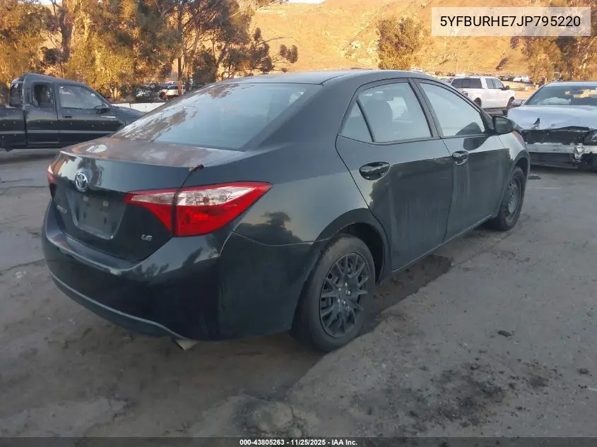 5YFBURHE7JP795220 2018 Toyota Corolla Le
