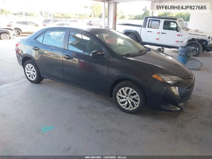 5YFBURHE4JP827685 2018 Toyota Corolla Le