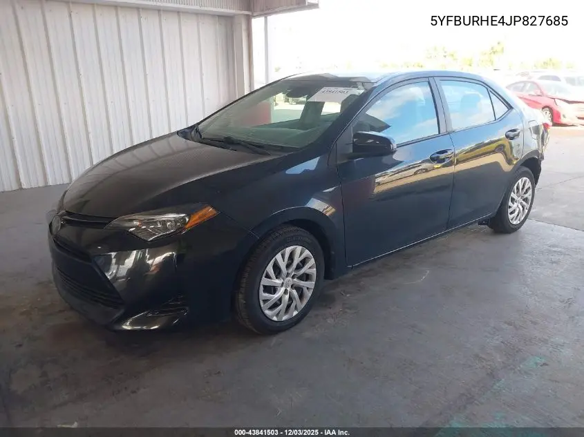 5YFBURHE4JP827685 2018 Toyota Corolla Le