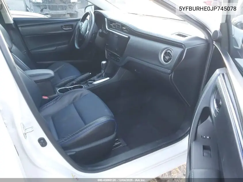 5YFBURHE0JP745078 2018 Toyota Corolla Se