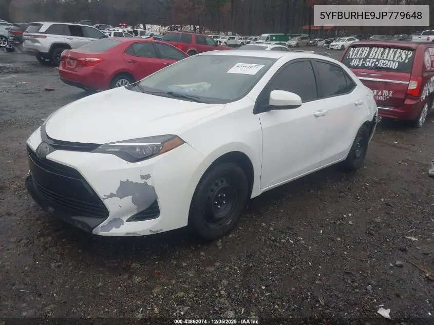 5YFBURHE9JP779648 2018 Toyota Corolla Le