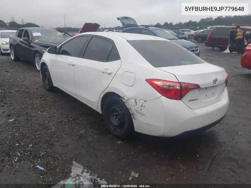 5YFBURHE9JP779648 2018 Toyota Corolla Le