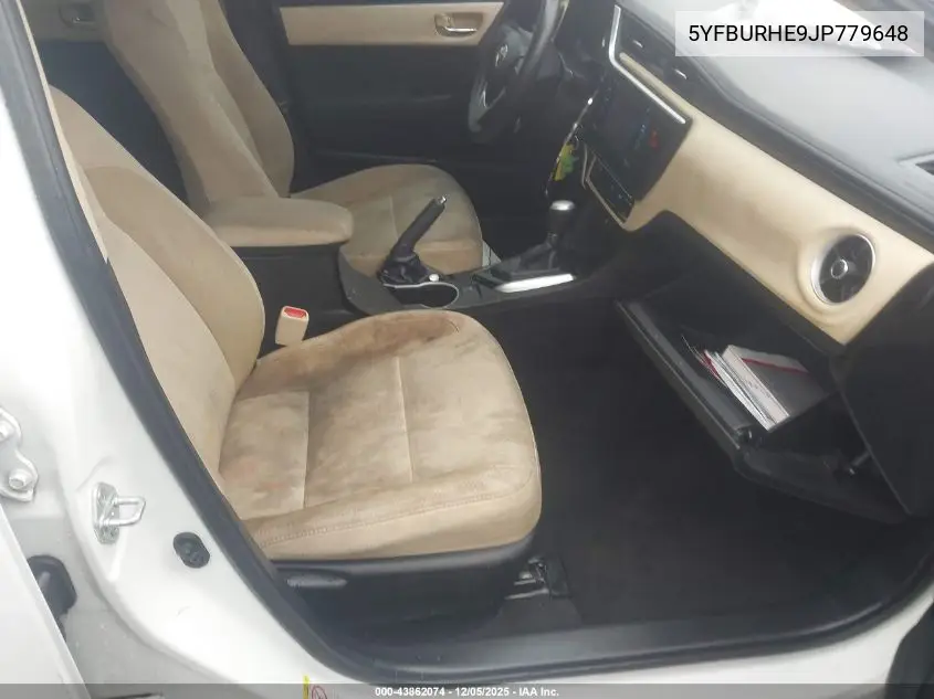 5YFBURHE9JP779648 2018 Toyota Corolla Le