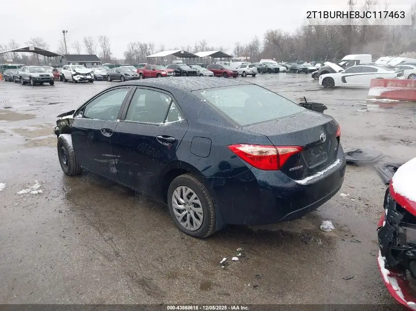 2T1BURHE8JC117463 2018 Toyota Corolla Le