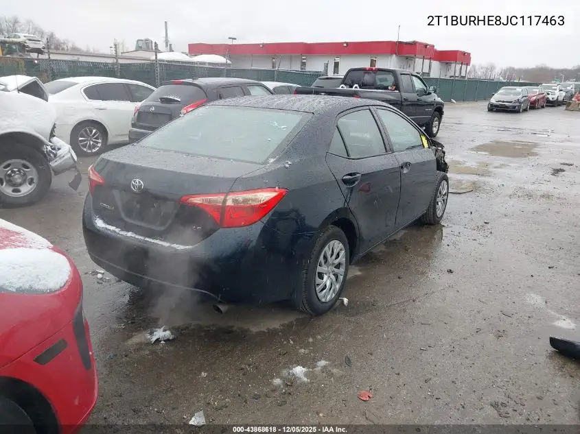 2T1BURHE8JC117463 2018 Toyota Corolla Le