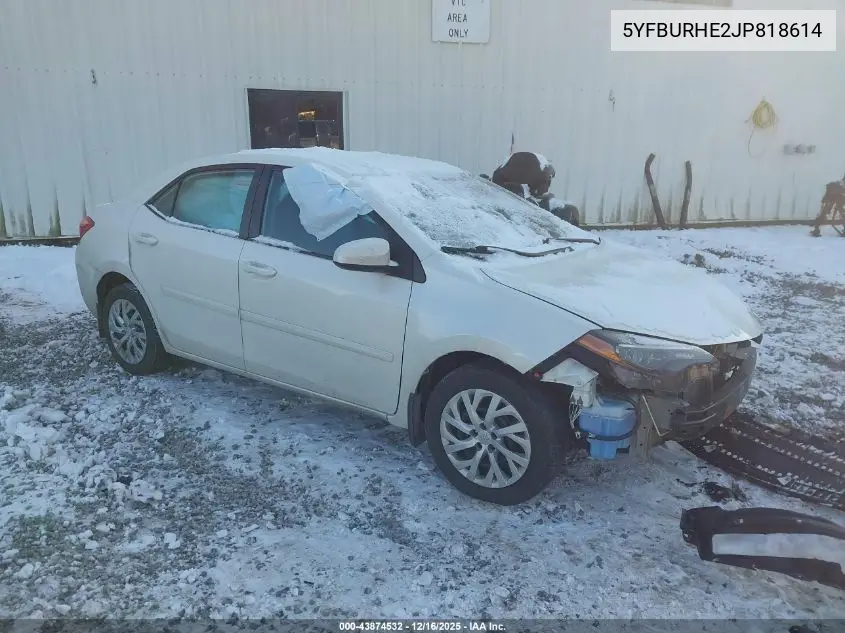 5YFBURHE2JP818614 2018 Toyota Corolla Le