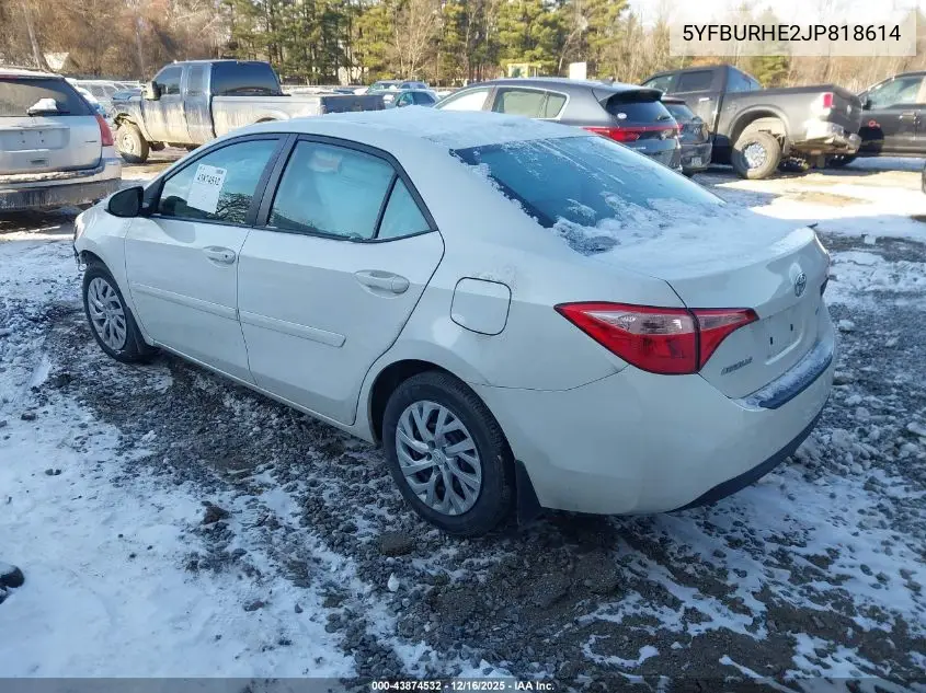 5YFBURHE2JP818614 2018 Toyota Corolla Le