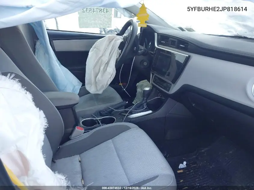 5YFBURHE2JP818614 2018 Toyota Corolla Le