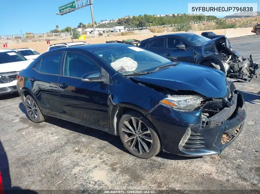 5YFBURHE0JP796838 2018 Toyota Corolla Se