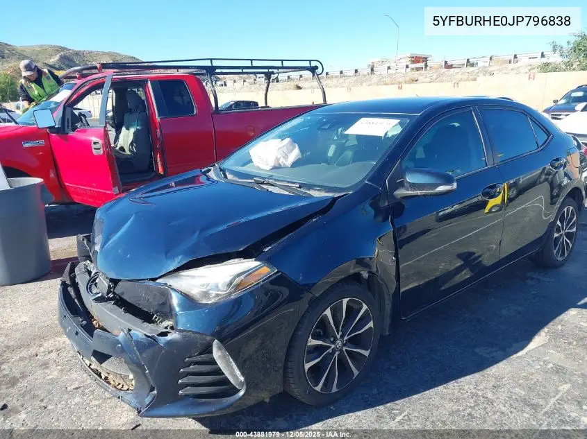 5YFBURHE0JP796838 2018 Toyota Corolla Se