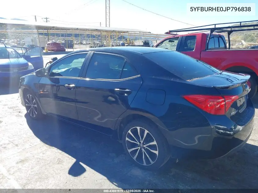 5YFBURHE0JP796838 2018 Toyota Corolla Se