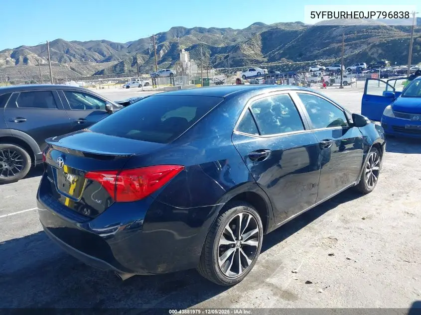5YFBURHE0JP796838 2018 Toyota Corolla Se