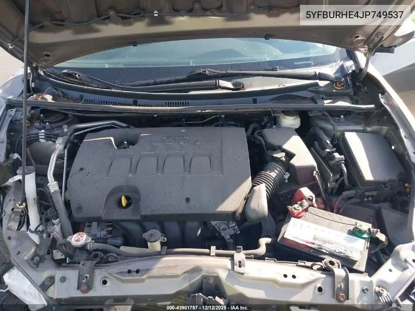 5YFBURHE4JP749537 2018 Toyota Corolla Le