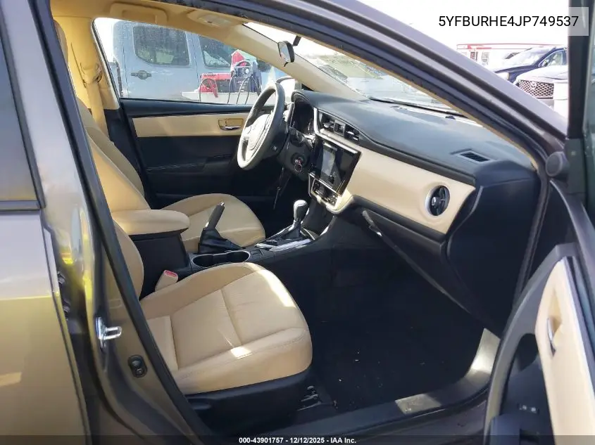 5YFBURHE4JP749537 2018 Toyota Corolla Le