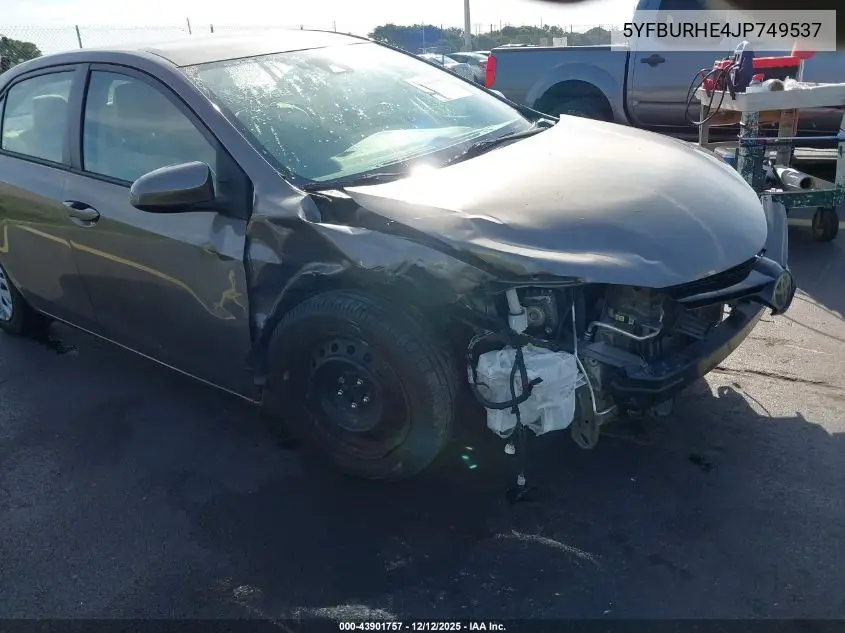 5YFBURHE4JP749537 2018 Toyota Corolla Le
