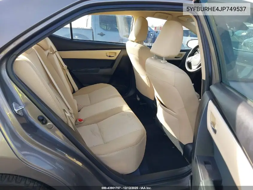 5YFBURHE4JP749537 2018 Toyota Corolla Le