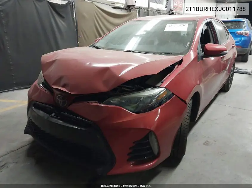 2T1BURHEXJC011788 2018 Toyota Corolla Se
